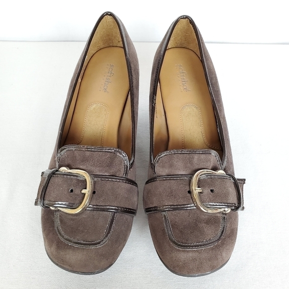 Softshoe by Medicus Pride leather heeled Mary jane pilgrim slip on shoes - Picture 3 of 10